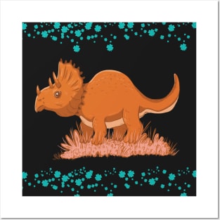 Shamrock dino st patricks day Posters and Art